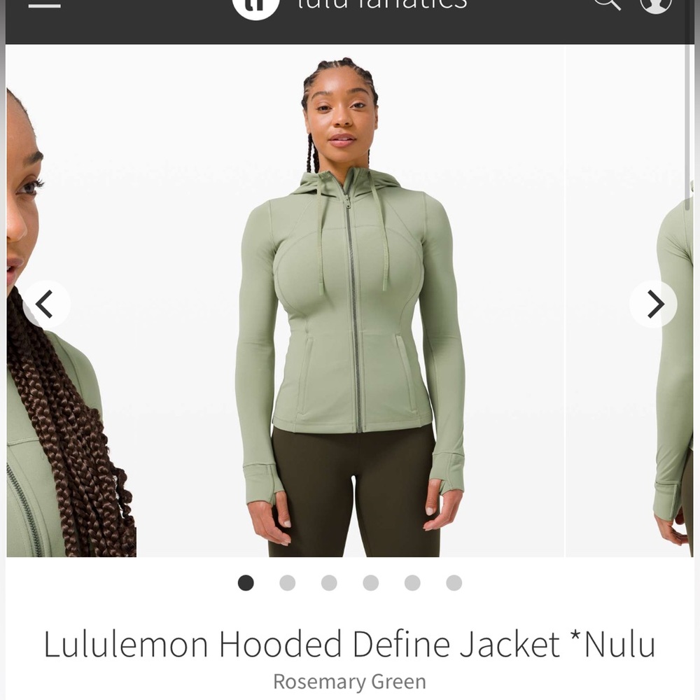 Rosemary green lululemon define jacket like new